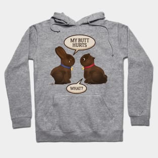 Funny My Butt Hurts Chocolate Easter Bunny Gift Hoodie